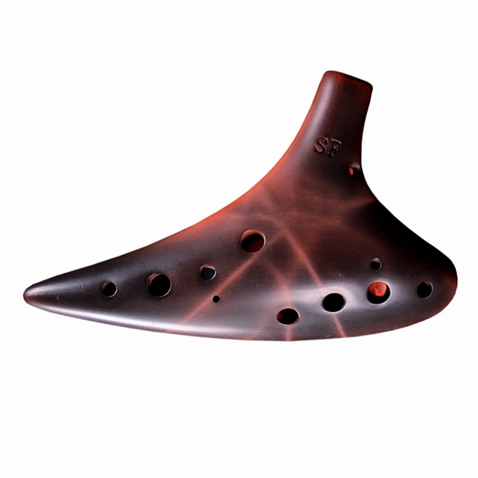 Ocarina a 12 fori con tonalità F acuta Tipo di gioco professionale Ocarina di sabbia viola Strumento musicale Strumento ocarina