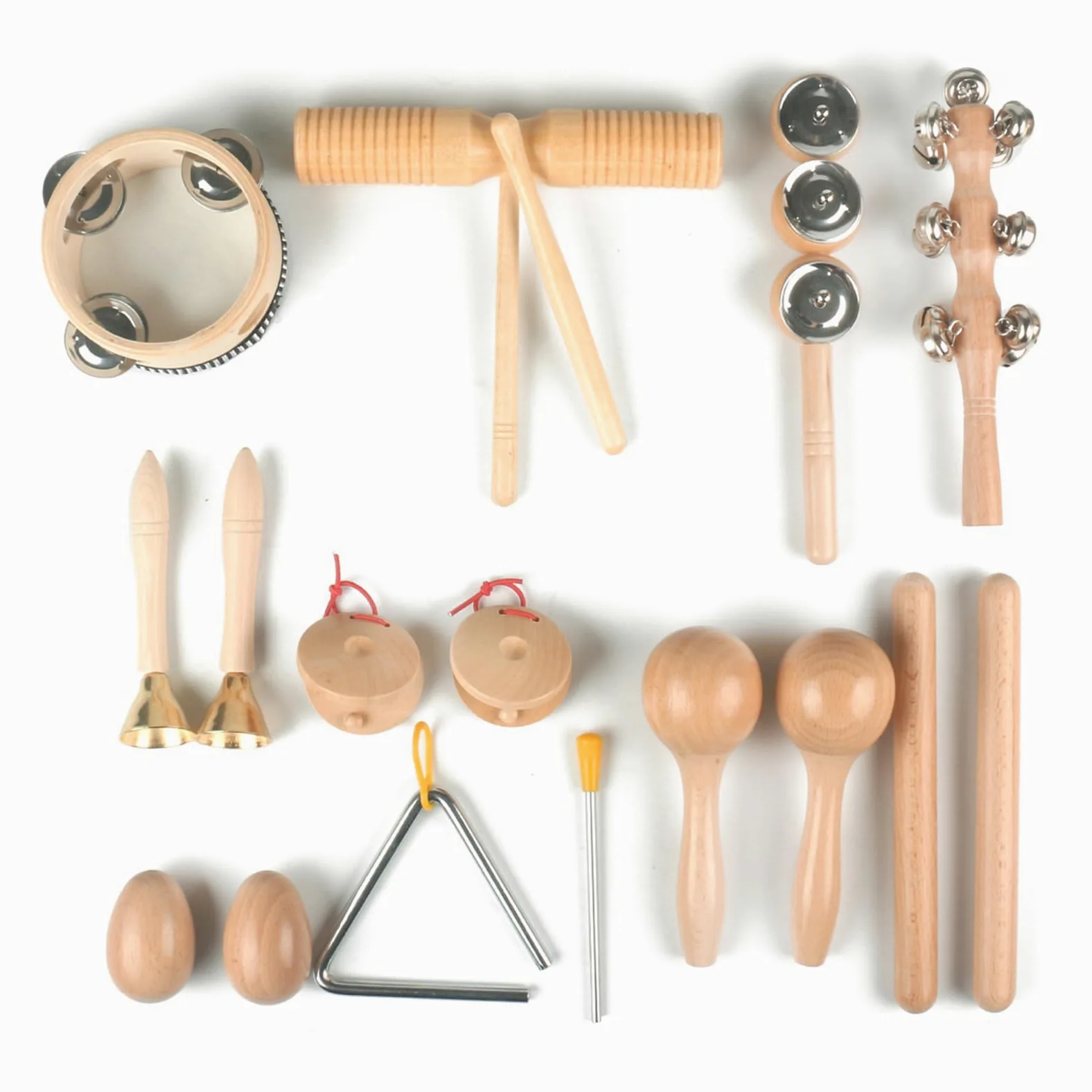 Set strumenti musicali in legno da 10 per bambini in età prescolare, giocattolo musicale per la prima educazione, giocattolo a percussione, per ragazzo e ragazza, set per la prima educazione