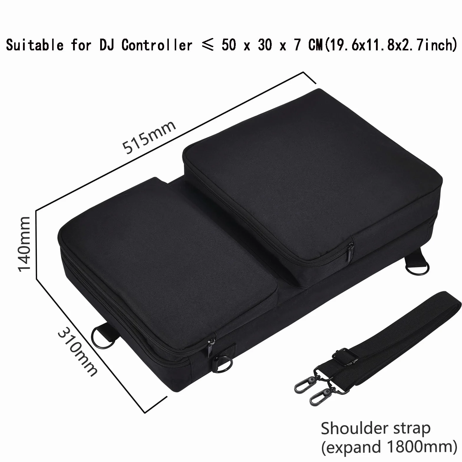Custodia per controller DJ per Pioneer DJ DDJ-FLX4/DDJ-400 DJ/DDJSB3, per Roland DJ-202, zaino per Hercules Inpulse 300,borsa a tracolla portatile per Native Instruments TRAKTOR Kontrol S2