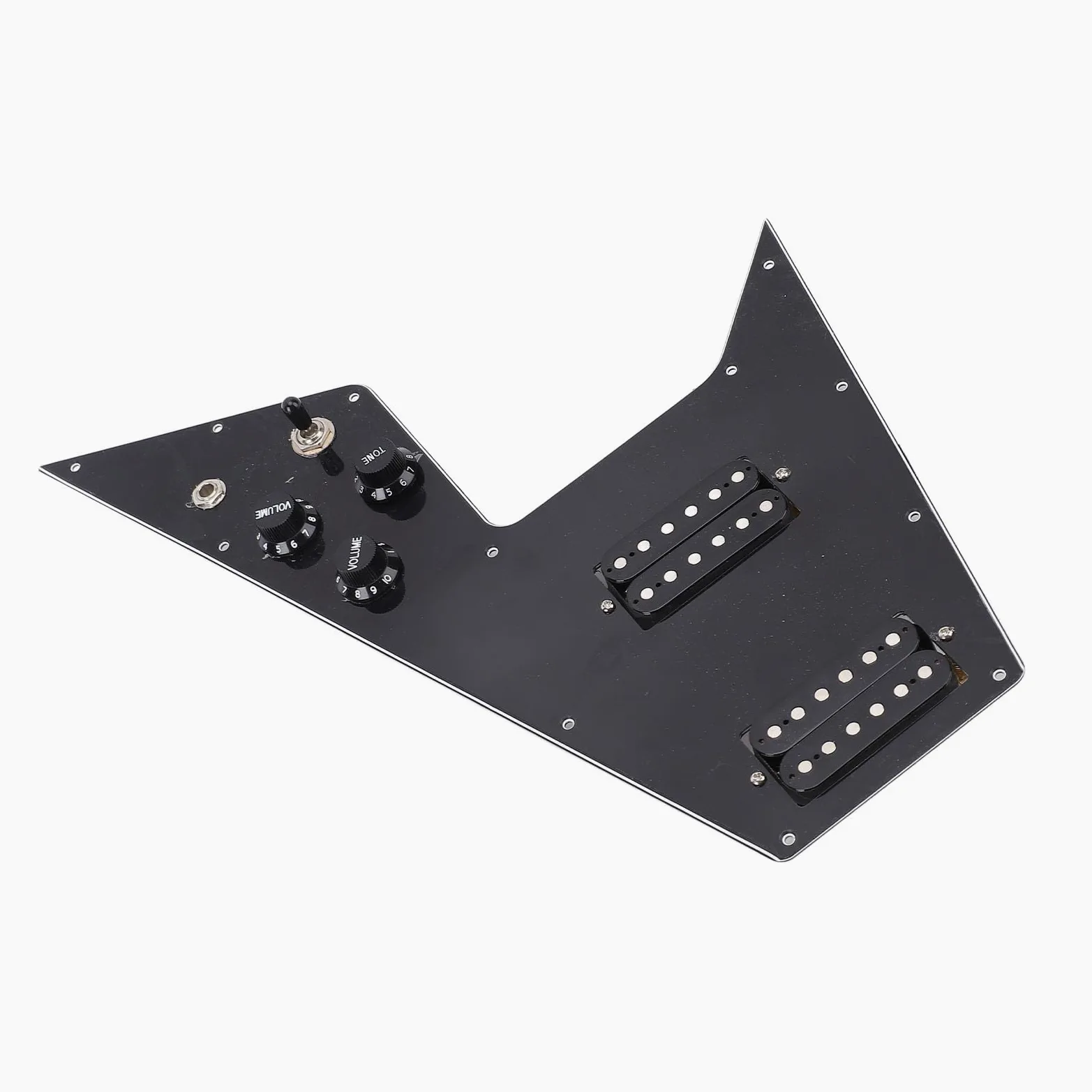 Battipenna per Chitarra Elettrica, Battipenna per Chitarra in Legno e Lega con Design Caricato Precablato, Pickup in Ceramica per Piastra di Protezione Addizione Volante Pickup