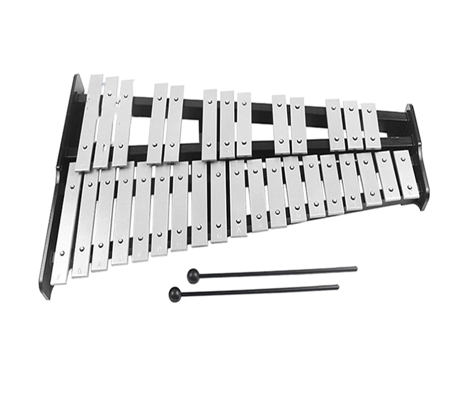 xilofono ​Legno Strumento A Percussione Carillon con Piastra in Alluminio A 32 Toni di Buona tonalità, Strumento A Percussione con Supporto E Confezione
