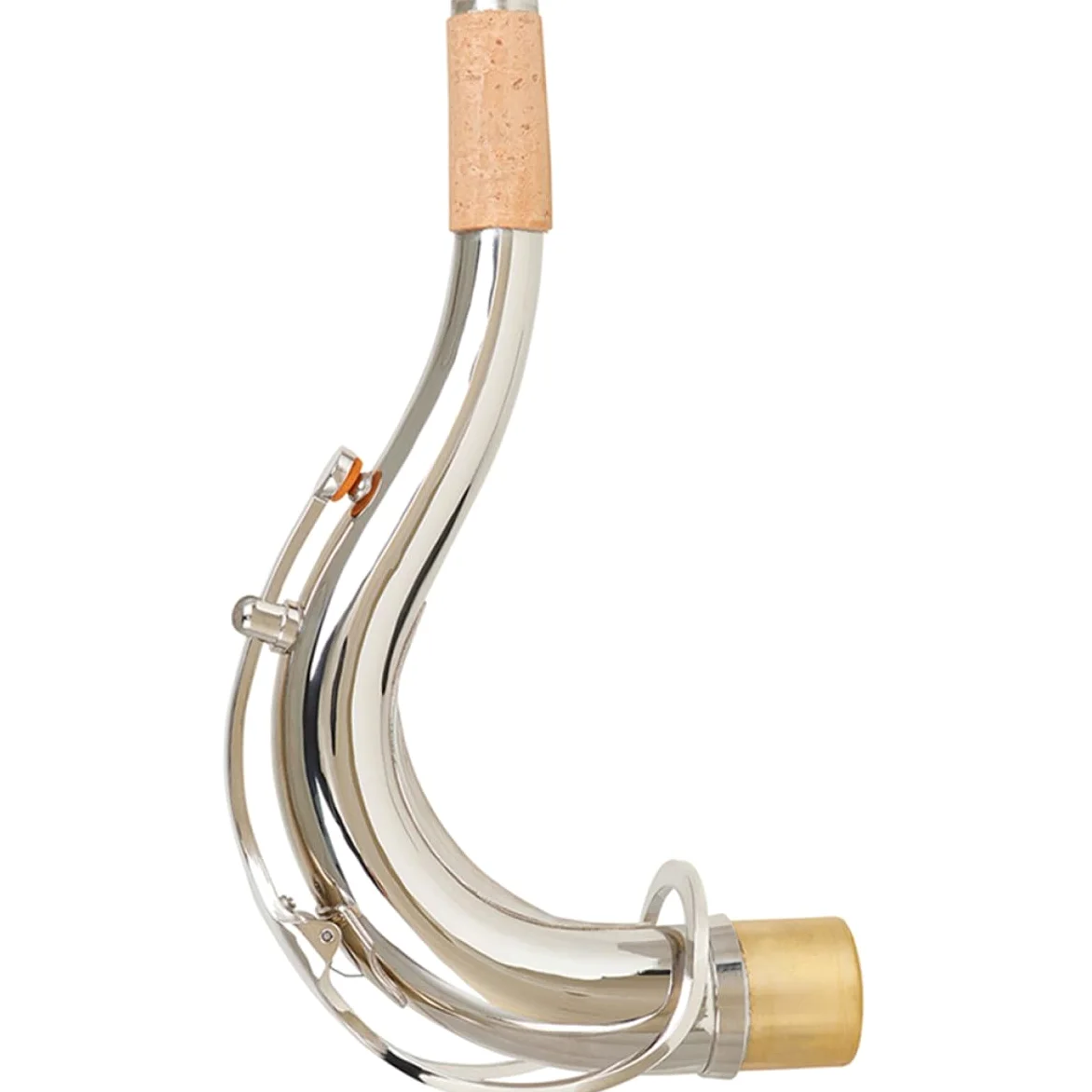 SUPVOX Collo Curvato per Sax Tenore in Ottone Argentato da 27,5mm Suono Chiaro e Brillante, Facile da Installare, Accordatura in Si Bemolle per Sax Tenore