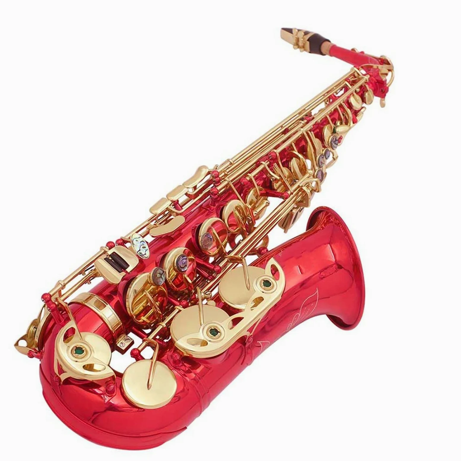 Sassofono EB Sassofono Contralto Ottone Laccato Colorato E Flat Sax Strumento A Fiato con Accessori