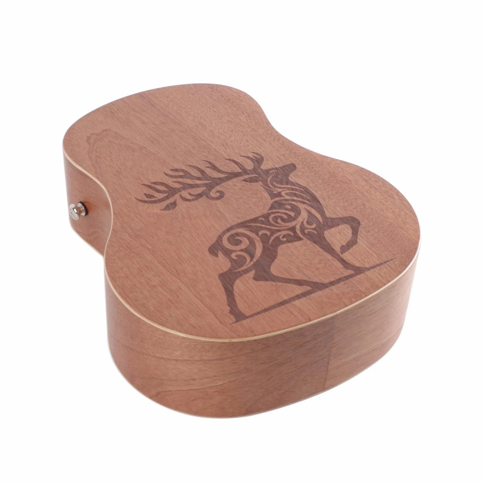 Walmeck Rockhouse Cajon Tamburo in Legno a Forma di Chitarra Strumento a Percussione Portatile con Tracolla per Campeggio Viaggio All'aperto