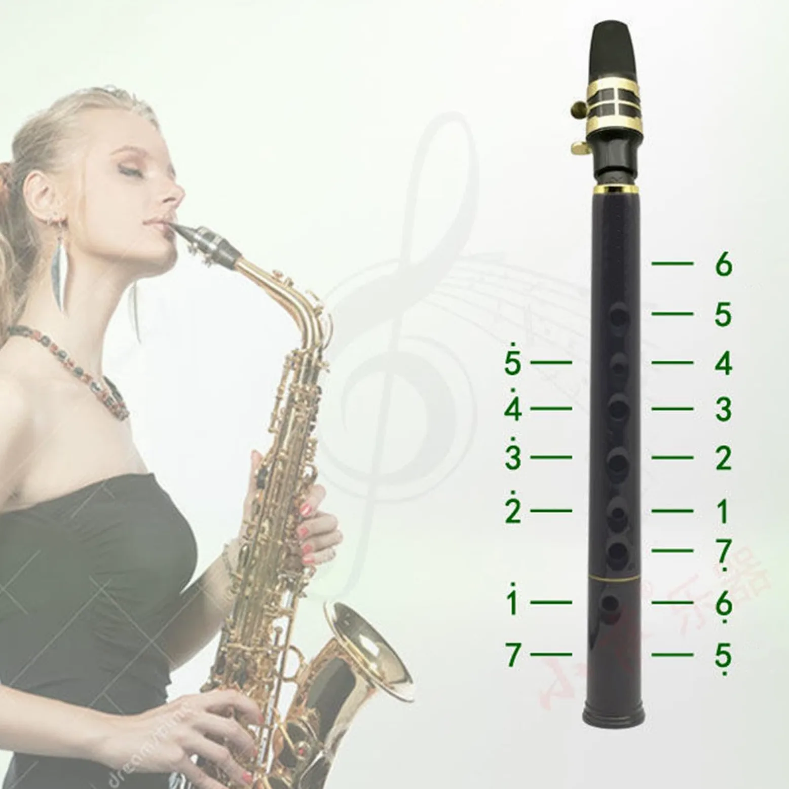 Sassofono tascabile con in do, sassofono a 8 fori, strumento portatile per sassofono, strumento compatto per esercitarsi con ance e borsa per il trasporto, strumenti musicali per musicisti e | Strumento di per Kids Kids Amateurs Amanti musicali, strumento