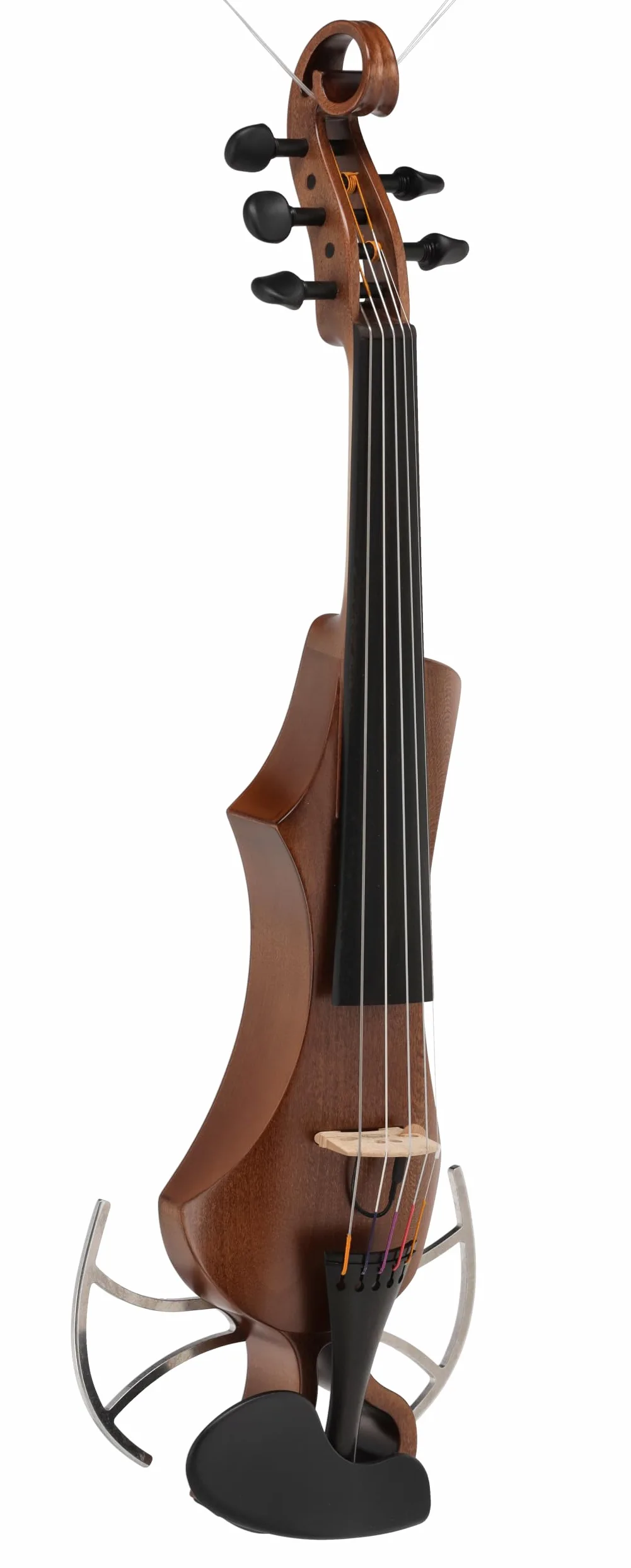 Violino elettrico GEWA, violino elettronico, Novita 3.0 oro-marrone con adattatore per poggiaspalla, 5 corde