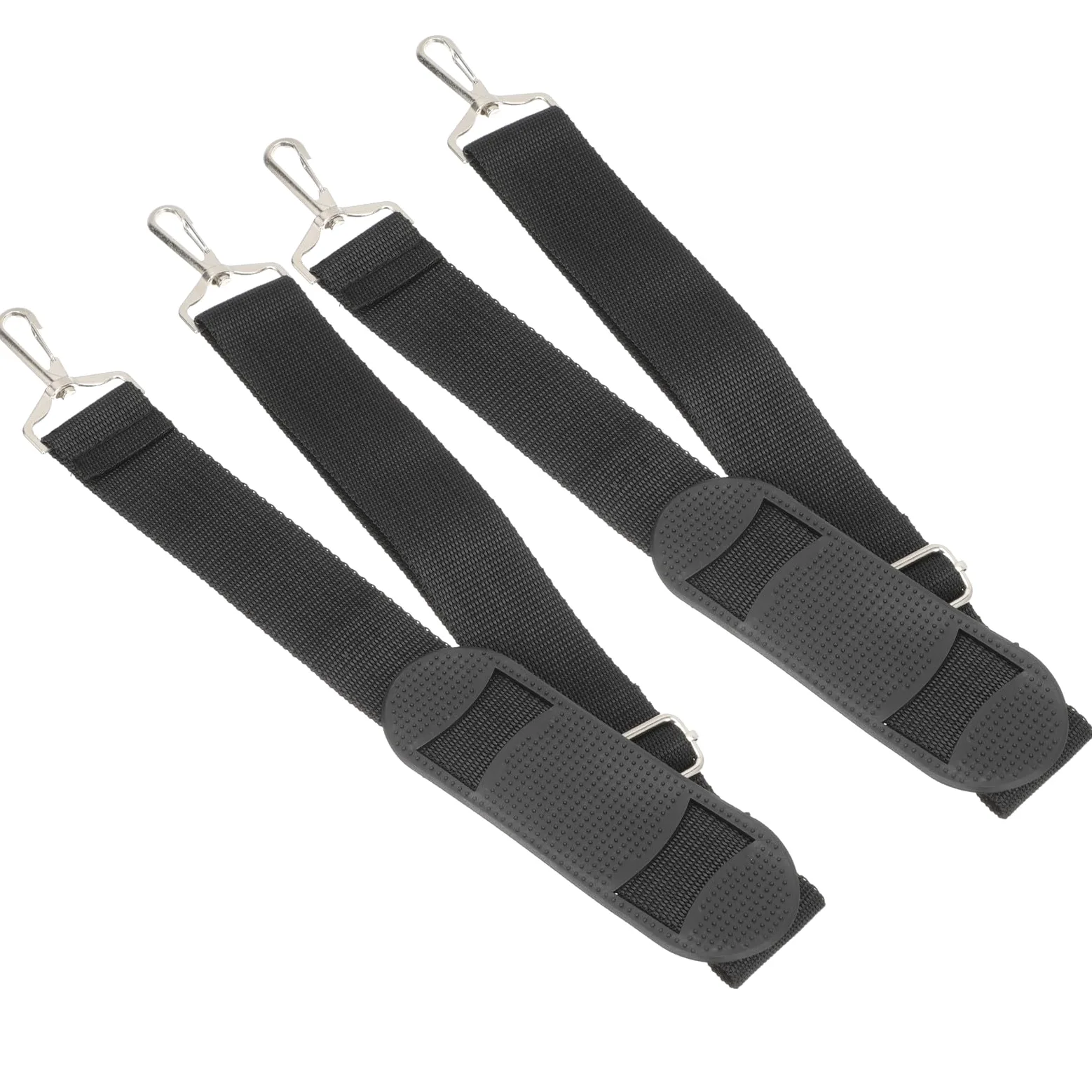 Set 2 Cinghie Tracolla Regolabili per Custodia Violino Fibbie in Metallo Robuste e Imbottitura in Tela Nero, per Performance All'aperto