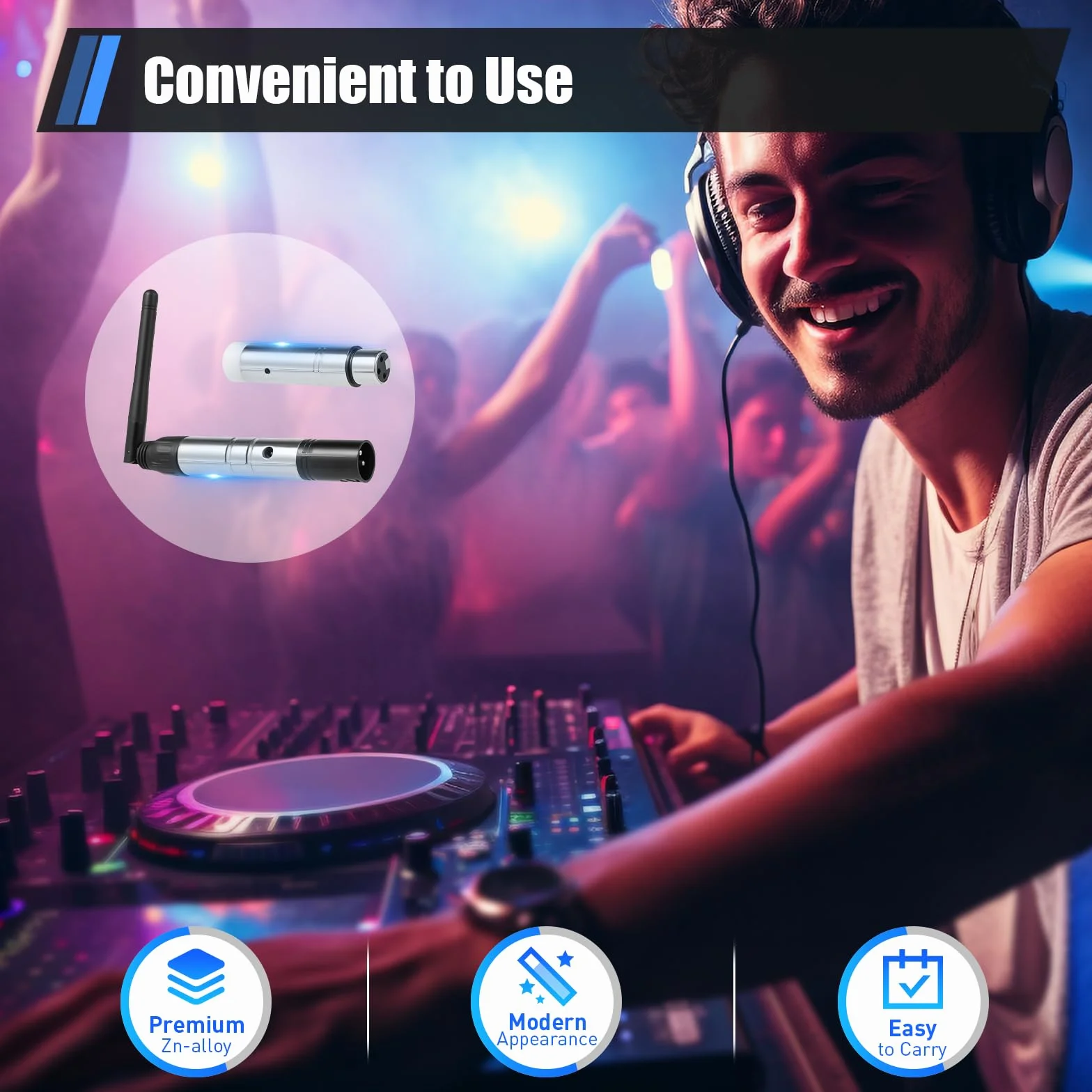 Dmx Controller Wireless Dmx 2.4G ISM 1DMX512 trasmettitore radio e 7 ricevitori radio DMX512 LED Lighting Controller per luci da palco