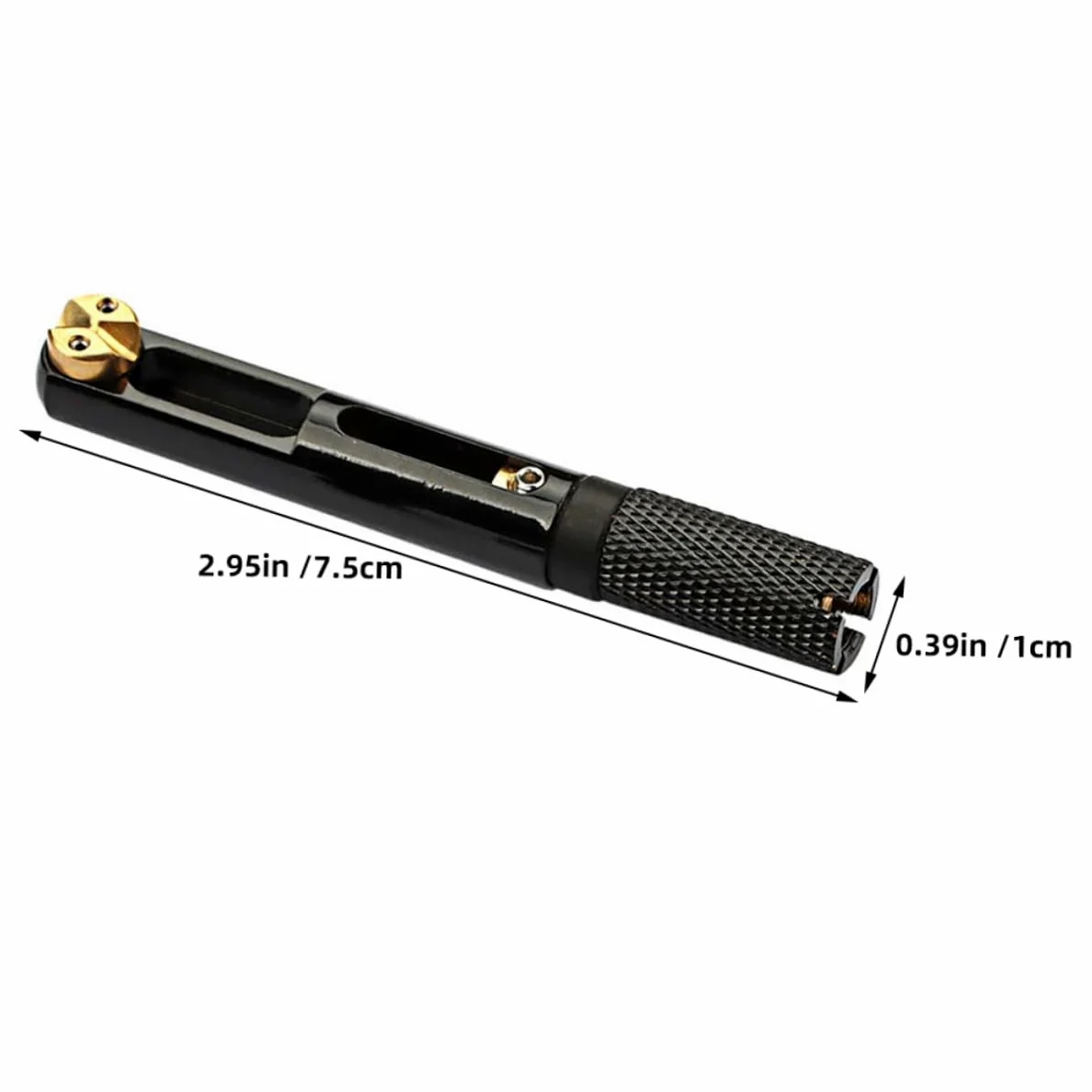 Ponte per Chitarra Elettrica senza Paletta Barra Singola Nera | Kit, Ricambio per Basso e Elettrica, Componenti in Rame e Lega, Modello Ga1117a