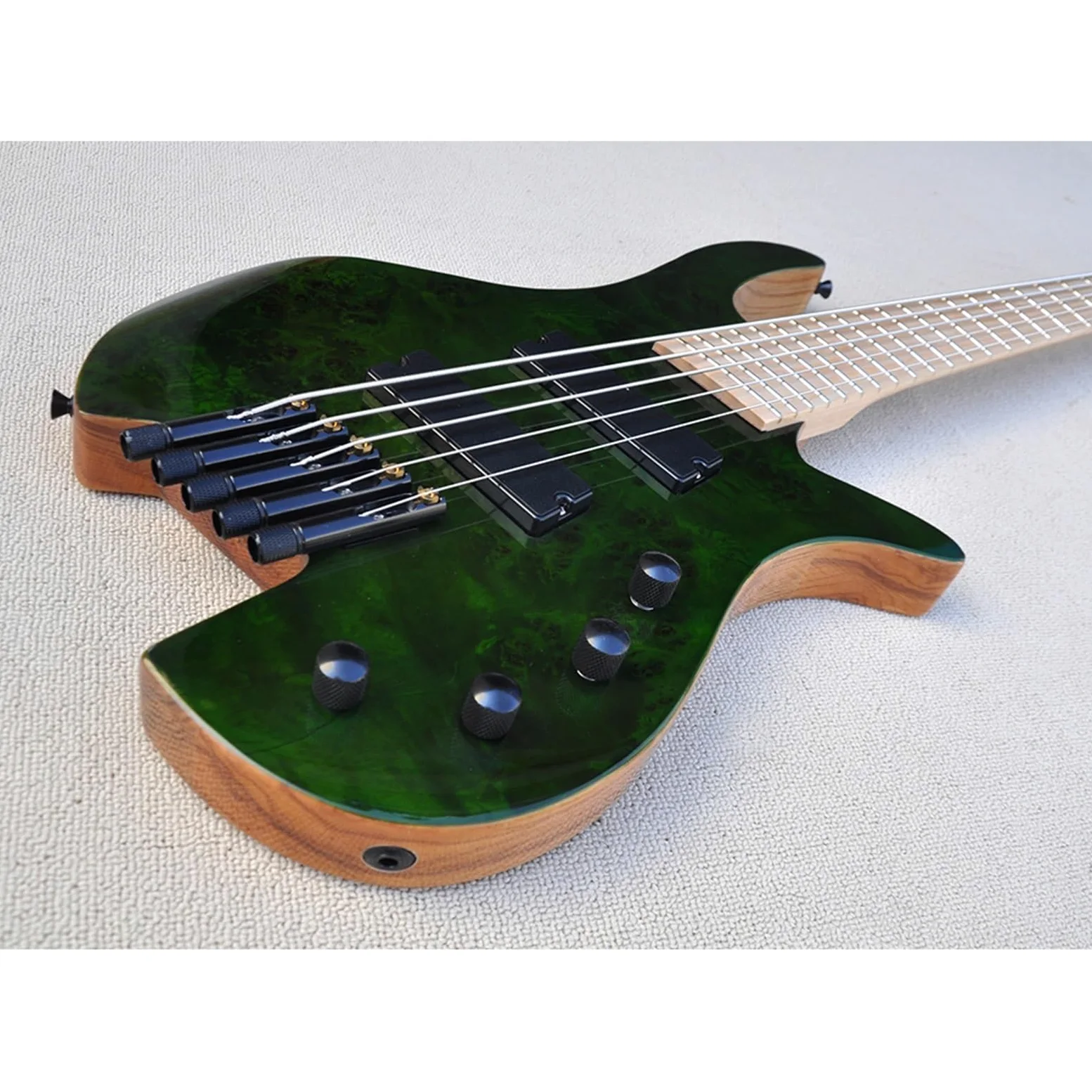 Basso Elettrico Senza Testa A 5 Corde Con Tastiera In Acero Corpo In Frassino Pickup/tasti Inclinati Professionale Chitarra Elettrica Senza Testa