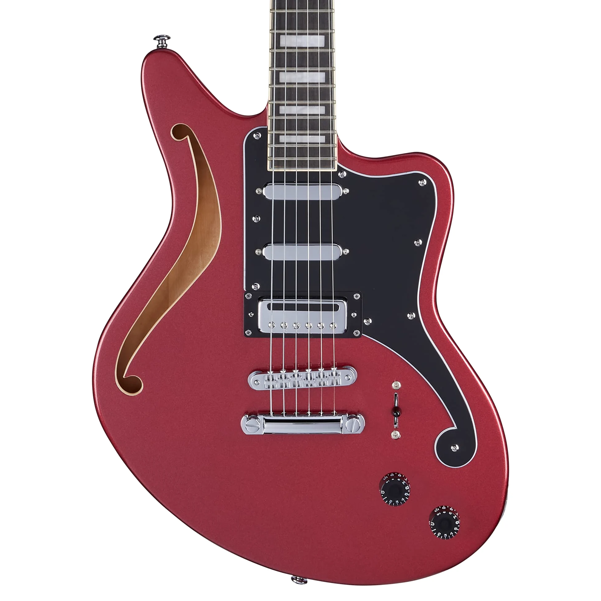 D'Angelico Premier Bedford SH Oxblood Semi-Acoustic Guitar with Gig Bag