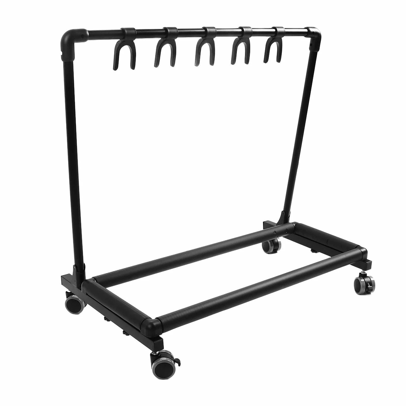 STURDY MULTITAR CHITARTA CHIETS CON WHEELS, Supporto per Chitarre Multipli Protettivi per Negozi di Musica, Materiale di Metallo Ed Eva (FL-11W)