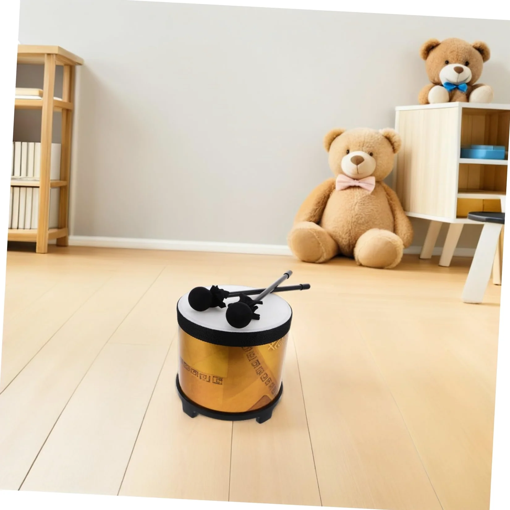 Tom Piccolo Strumento Orff per Educazione Musicale Precoce Percussione Educativo con Bacchetta Gioco Didattico per Scuola e Lezioni di Musica
