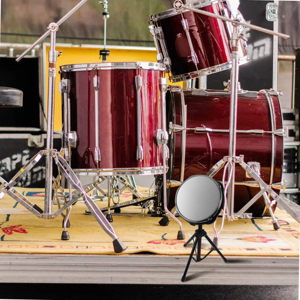 TOYANDONA Pad Riduzione del Volume Allenatore 10 Pollici in Pvc Batteria Bianco e Flessibile per Pratica di Percussioni e Strumenti Musicali