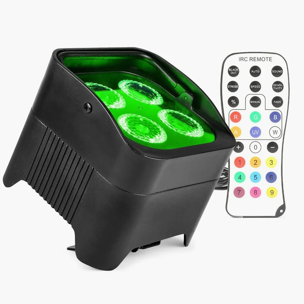 BeamZ BBP94W - Uplighter a batteria senza fili, rondella da parete LED da 48 W con controllo DMX, luce par alimentata a batteria ricaricabile per eventi, illuminazione verticale ed effetti di lavaggio