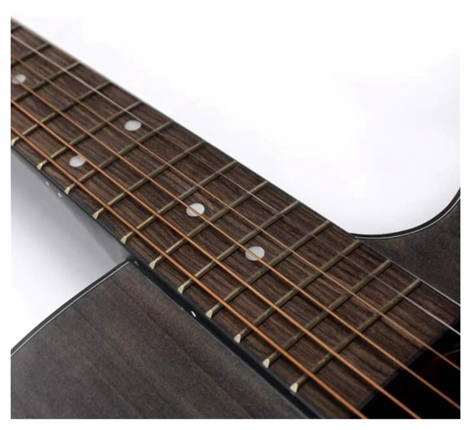 Chitarra acustica classica chitarra acustica 104 pollici Full Size Intero legno 6 corde in acciaio Dreadnought Cutaway Chitarra per principianti Kit strumenti a corda regalo (A)