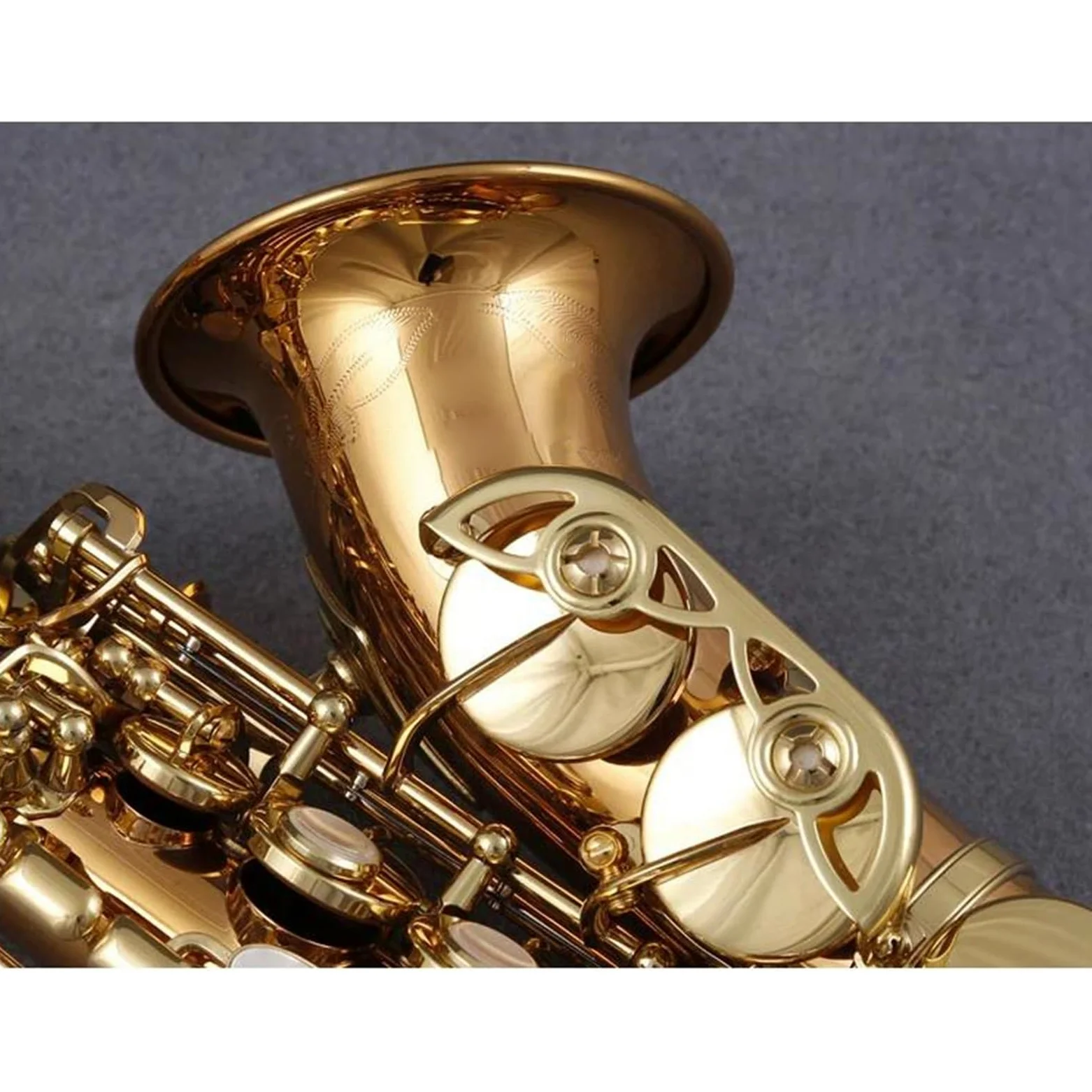 Professionale Sassofono Sassofono Soprano Per Studenti Si Bemolle Caffè Oro Sax Soprano Curvo Professionale Strumento Musicale (Color : Cloth bag)