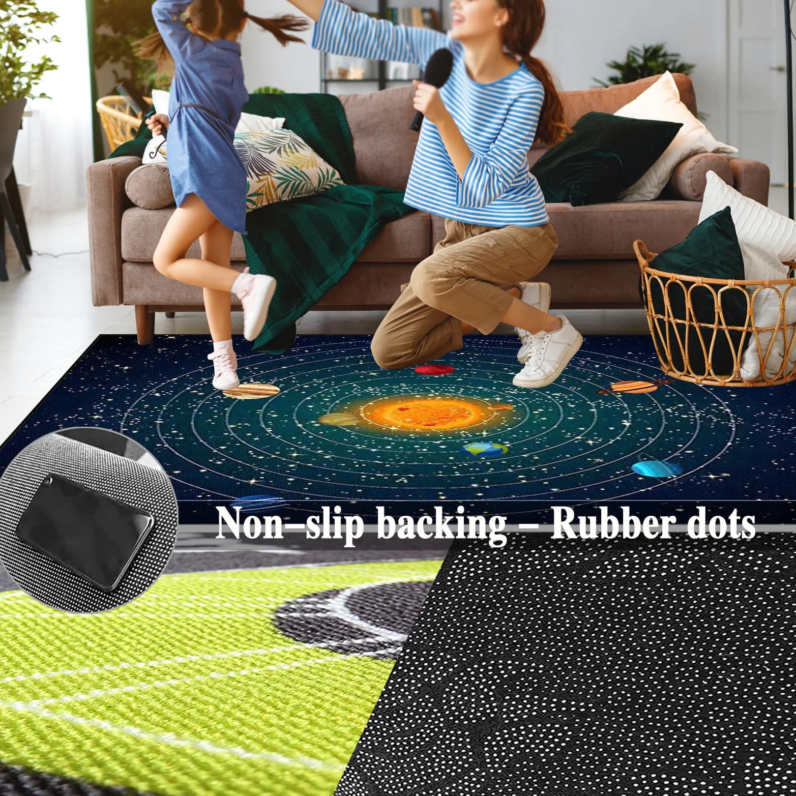 Tappeto per Batteria Tappeto a Tamburo Professionale Tappetino per Batteria Elettronica Strumenti Musicali Coperta Antiscivolo Tappetino Insonorizzato Tappeto Drum Accessori per Batteria 120 x 80 cm