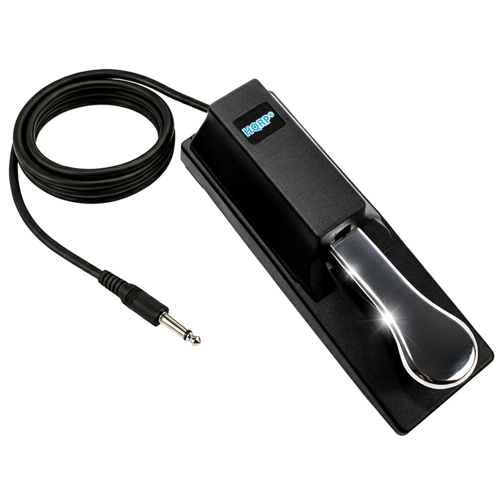 HQRP, pedale prolungamento universale stile pianoforte per tastiere digitali M-Audio/Yamaha/Casio/Roland/Korg/Kurzweil
