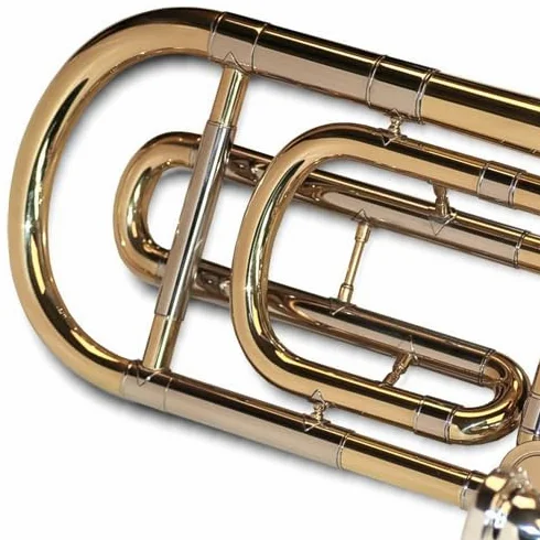 Bb Tenor Trombone valvola al quarto, con tirante interno cromato, custodia morbida, bocchino
