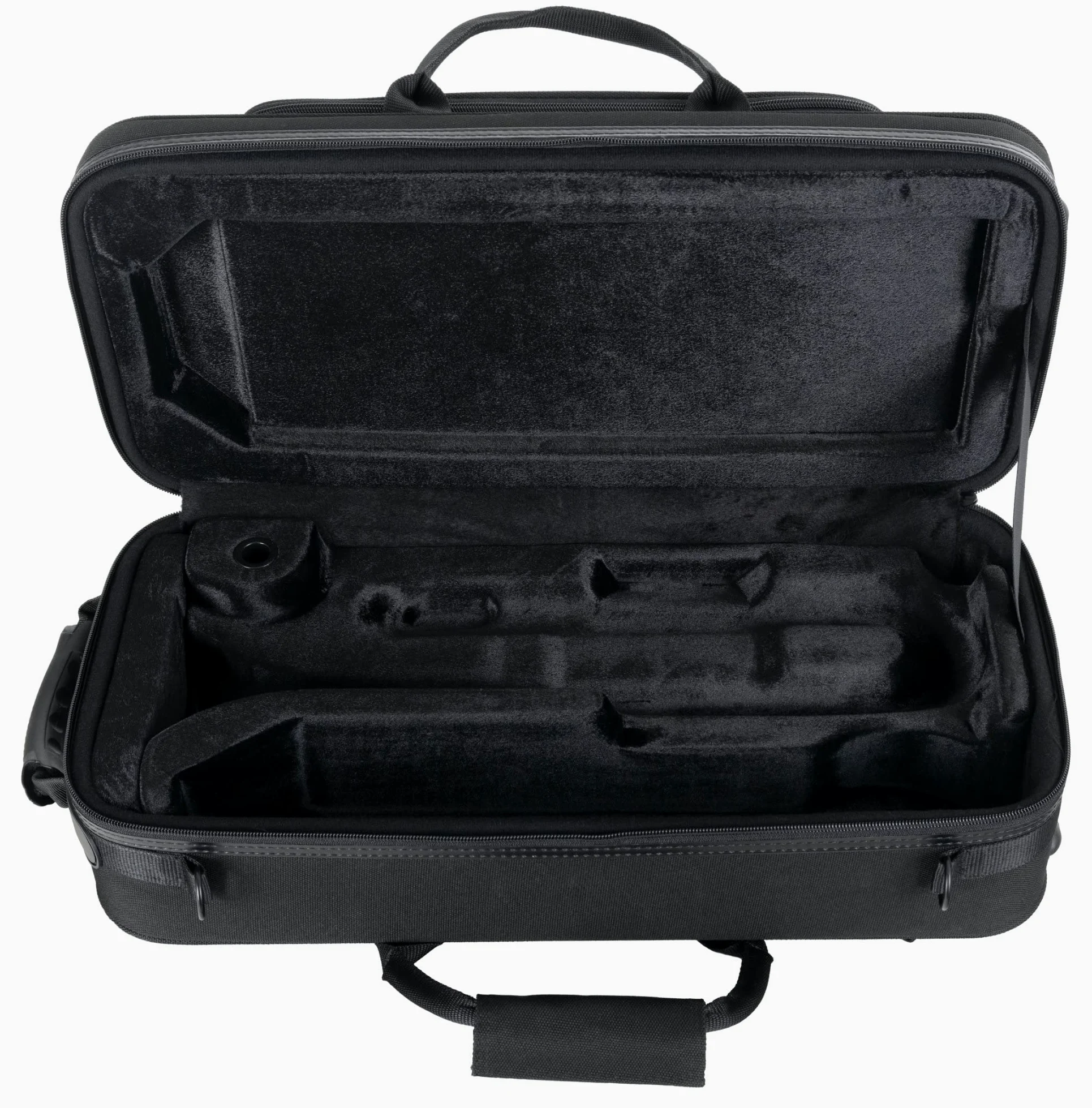 Custodia Leggera Lechgold per Tromba Bb - Lightcase per tutte le trombe comuni con valvole Perinet - Imbottitura termica - Tasca esterna - Set zaino - Bocchino e accessori - Nero