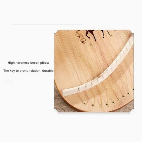 Lira a 32 corde con leva di accordatura, strumento portatile in legno, include corde di ricambio e note di tono, regalo musicale ideale per principianti
