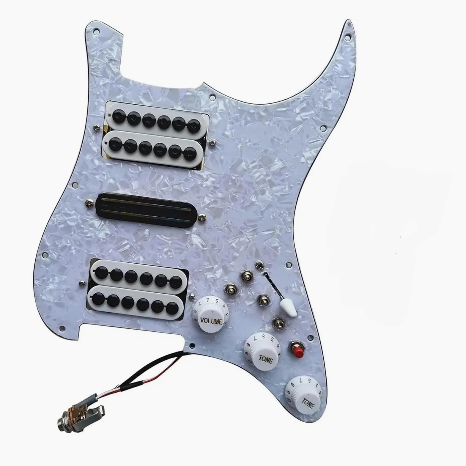 pickup per battipenna pre-cablato Mini Humbucker Pickup HSH Precablati Ad Alto Rendimento Multi 4 Switch Single Cut 20 Toni Parti Di Ricambio Per Chitarra Elettrica(3/4)