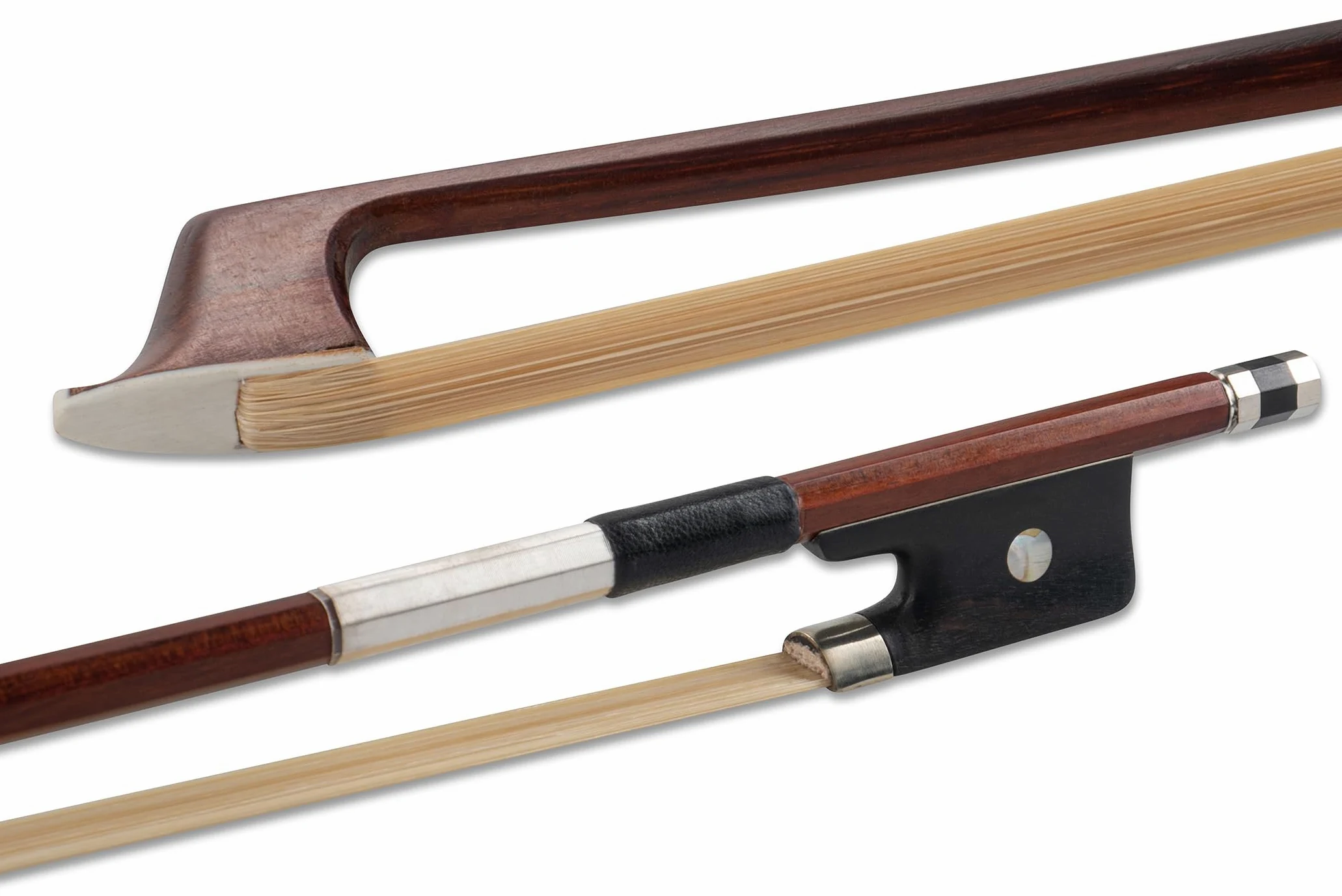 GEWA Pure Arco per viola 4/4 - Crini Naturali - Asta Ottagonale - Nasetto in Ebano