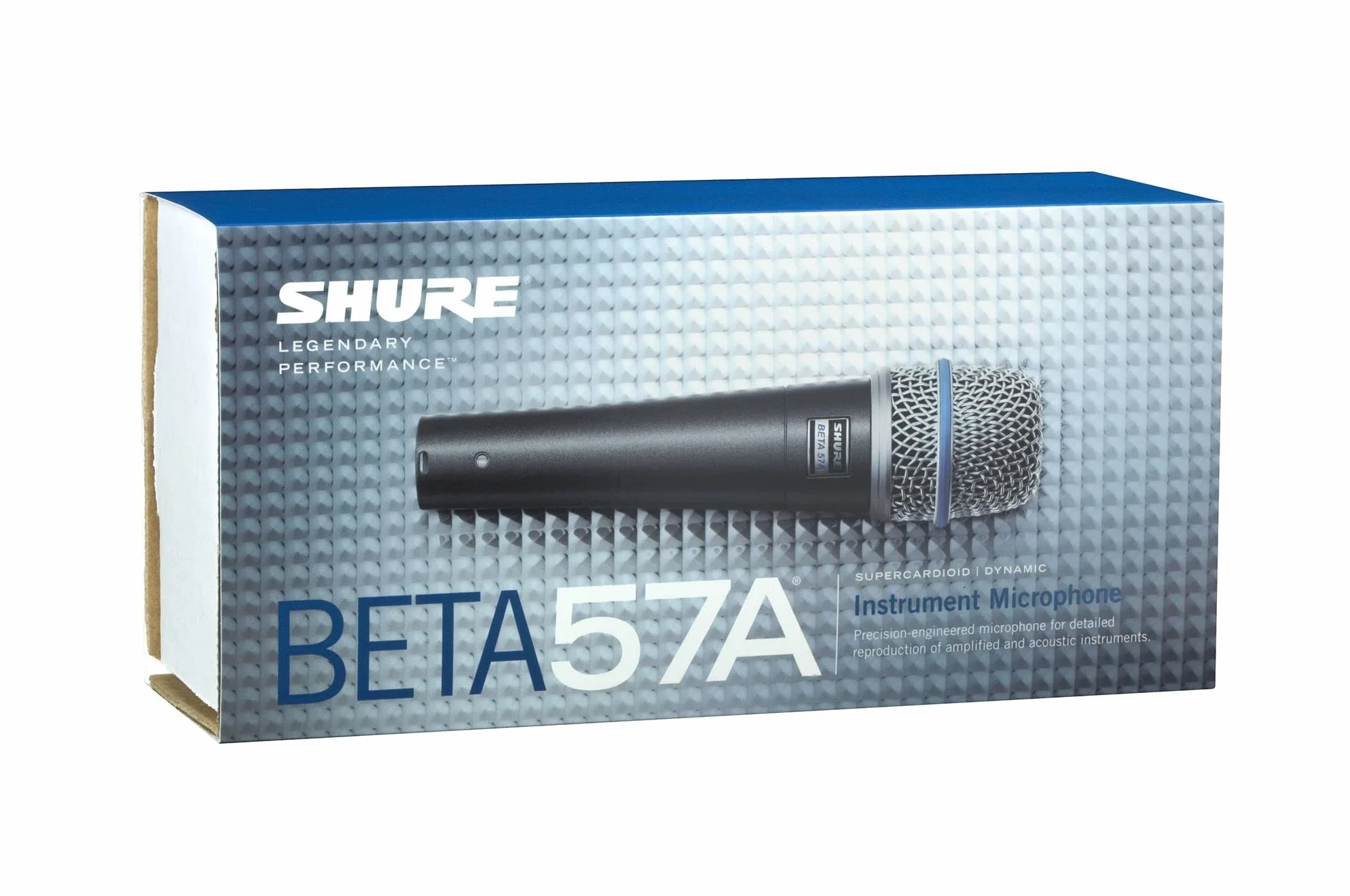 Shure BETA 57A Strumento Microfono - MIC Supercardioid Dynamic per applicazioni vocali e strumentali con elemento di neodimio ad alta uscita