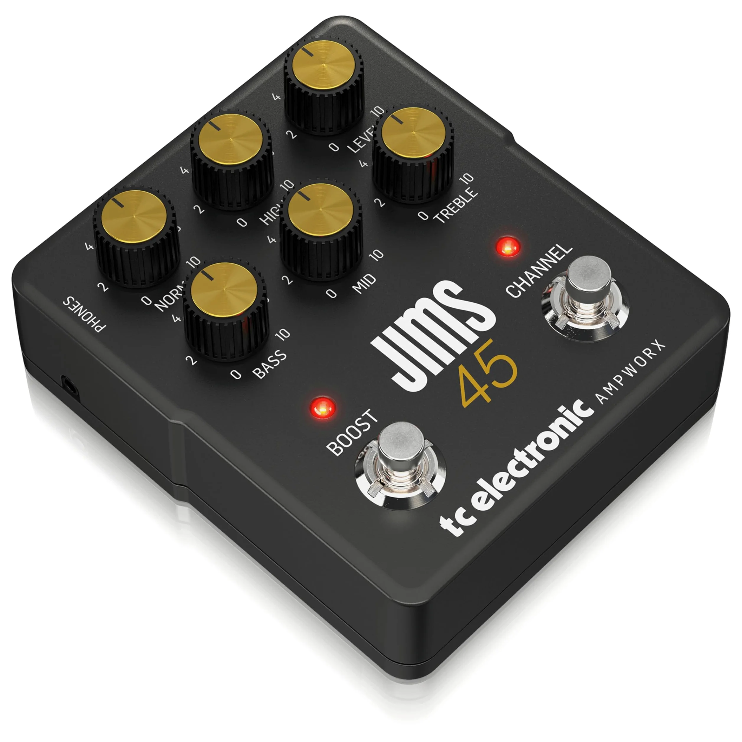 TC Electronic JIMS 45 PREAMP Pedale per Chitarra | Preamp per Chitarra a Doppio Canale con Controlli Indipendenti del Canale, Boost Pre/Post e Uscite Dedicati per DI e Cuffie