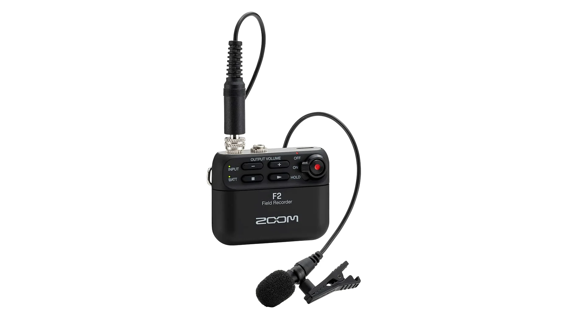Zoom F2/B Field Recorder e Microfono Lavalier, Nero
