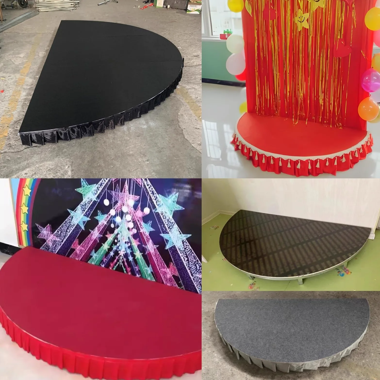 Piattaforma palco portatile con design modulare per eventi e performance