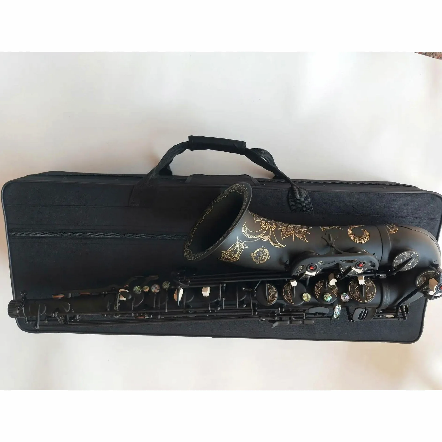 Sassofono Professionale Tenore Sassofono Tenore Nero Oro Sax Strumento Musicale Professionale Con Custodia