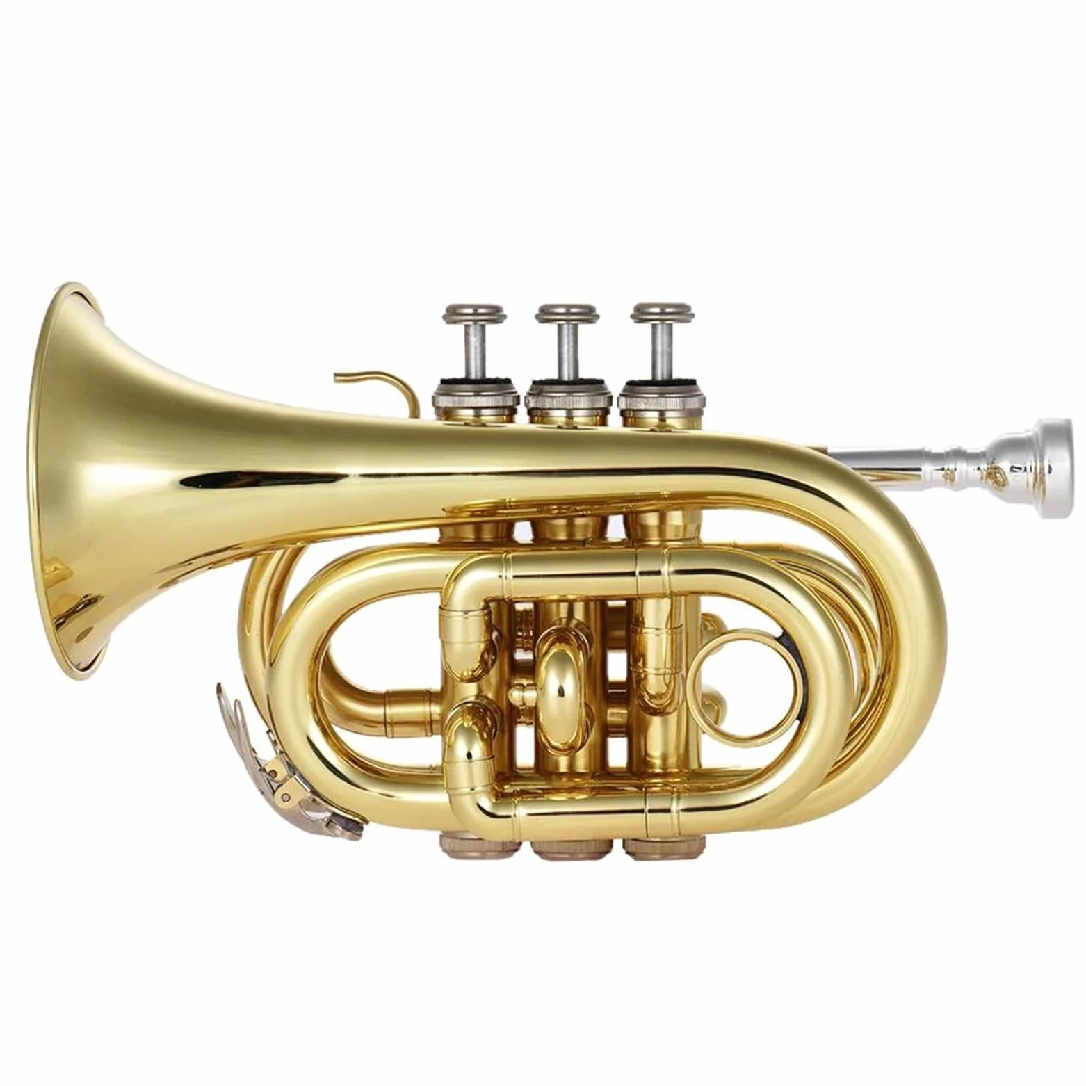 Trombette Mini Tromba Tascabile Sib Flat Strumento A Fiato In Ottone Guanti Custodia Per Il Trasporto Tromba Standard Professionale