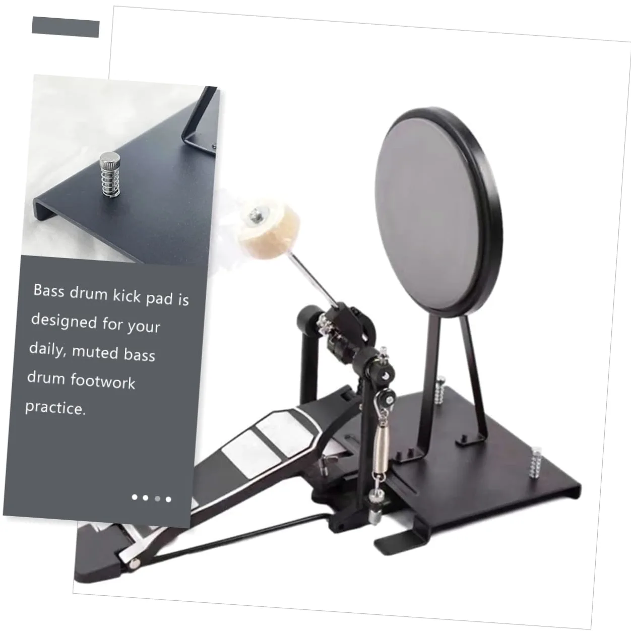 Toyvian Pad Di Pratica Per Batteria Con Pedale Doppio Kick Drum Pedal Per Allenamento E Sviluppo Tecnica Strumento Leggero E Portatile Per Pratiche Silenziose E Controllo Preciso Della Grancassa