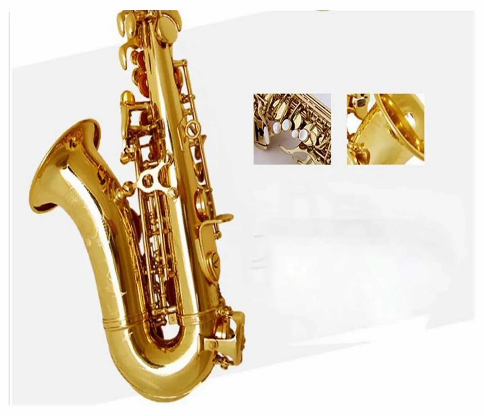 Sassofono Professionale Sassofono soprano curvo Sib Strumento musicale Sassofono per adulti Prestazioni di livello professionale