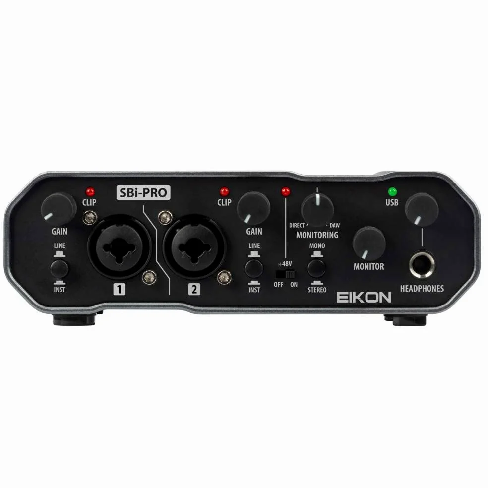 Proel EIKON SBi-PRO - Interfaccia audio USB 2.0 con 2 In & 2 Out, qualità da studio per la registrazione domestica o mobile, lo streaming live o il podcasting
