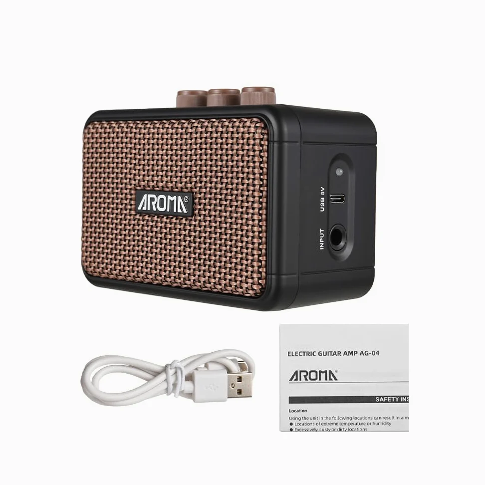 Domary Altoparlante per Chitarra Elettrica da 5 W Amplificatore Portatile Clean Overdrive 2 Effetti Sonori con Batteria Ricaricabile di Tipo C per Esercitazioni Domestiche Performance