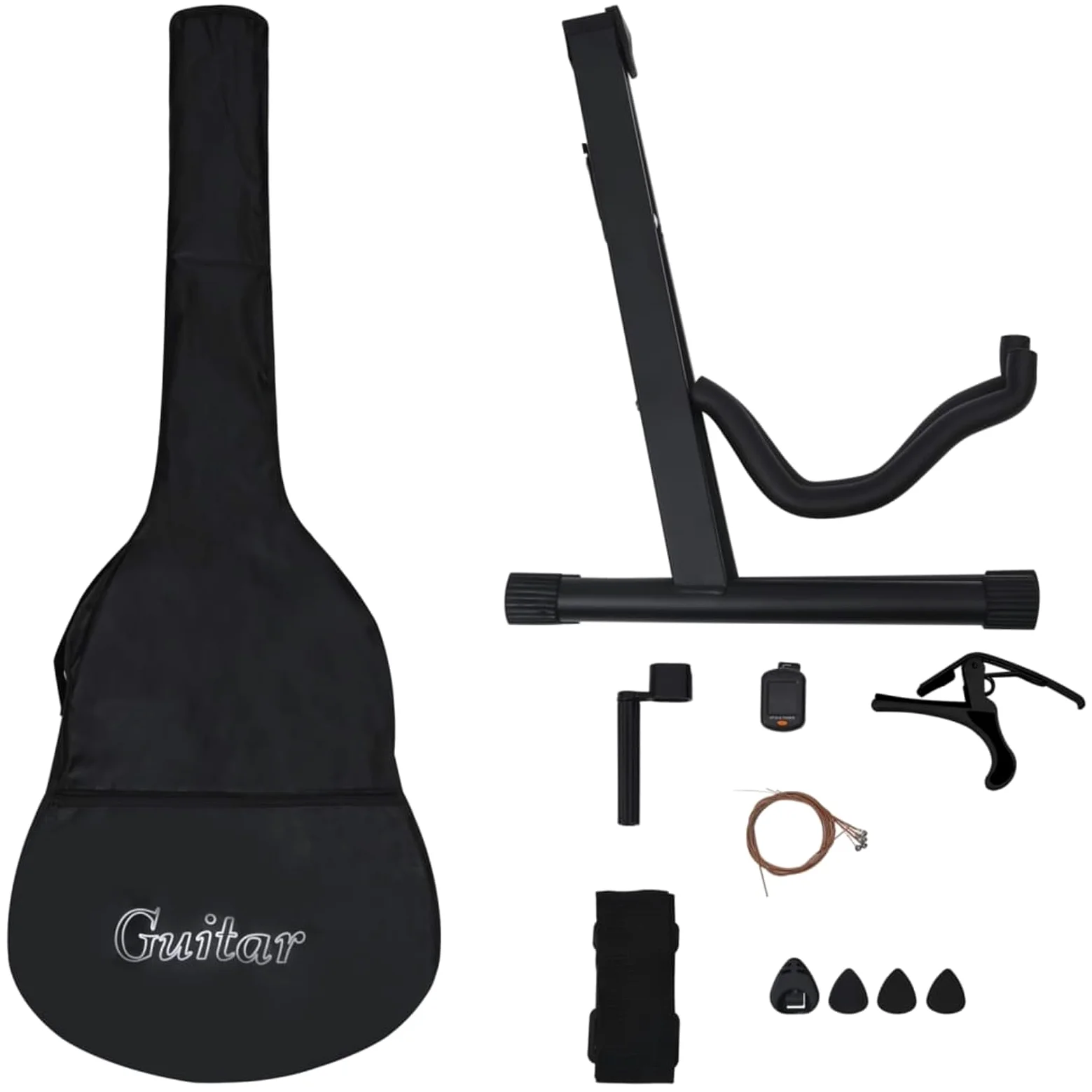 Set Chitarra Acustica Western 12 pz con 6 Corde 38",Arte e Svago,Hobby e Arti Creative,Strumenti Musicali,Strumenti a Corda,Chitarre -70131