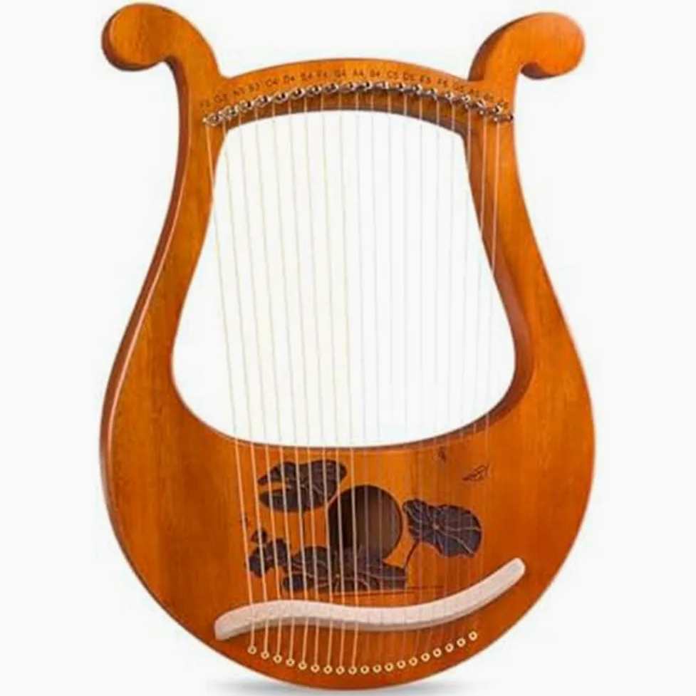 Arpa A Lira Arpa per Principianti A 19 Corde, Piccola Arpa Portatile A 19 Toni Strumenti Musicali A Lira A 19 Corde Arpa A Lira In Legno Massello Facile da Usare