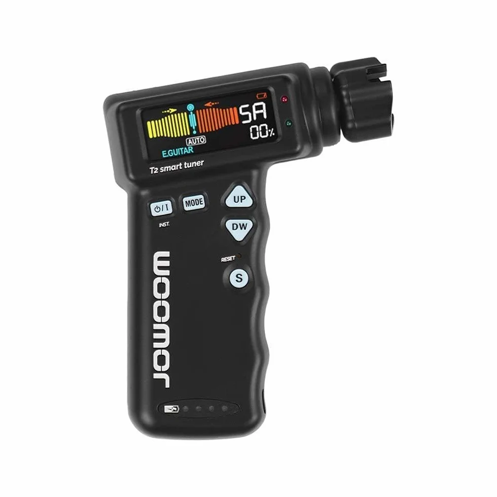T2 Accordatore Multifunzionale per Chitarra con accordatore per Chitarra Intelligente per Chitarra Ukulele Accordatura cromatica Batteria al Litio Ricaricabile Integrata