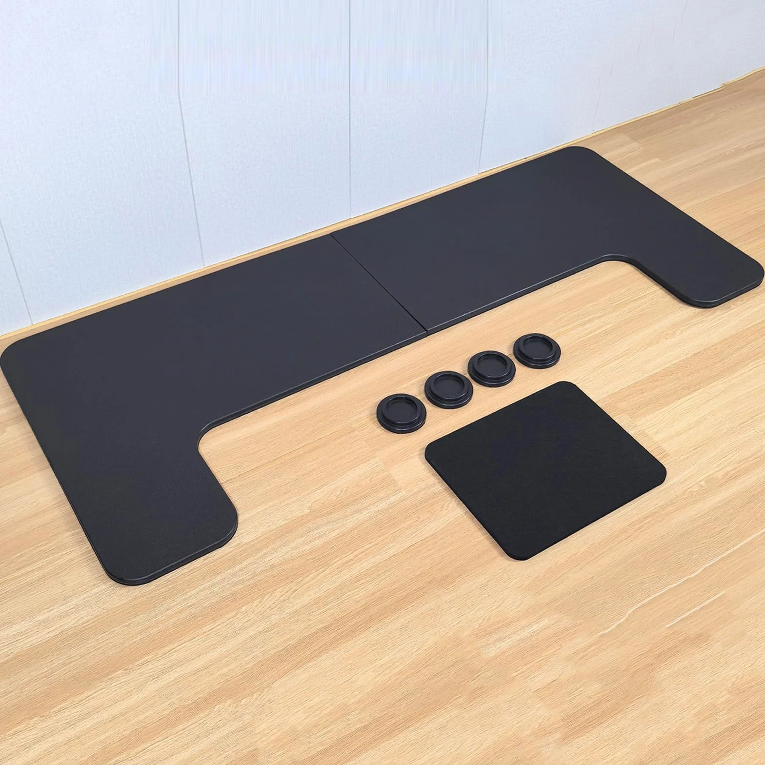 Tappeto insonorizzato per pianoforte, PEEK, con pannello posteriore in poliestere, tappetini antiscivolo per smorzamento del pianoforte verticale, 2 metodi di installazione, coperte acustiche per