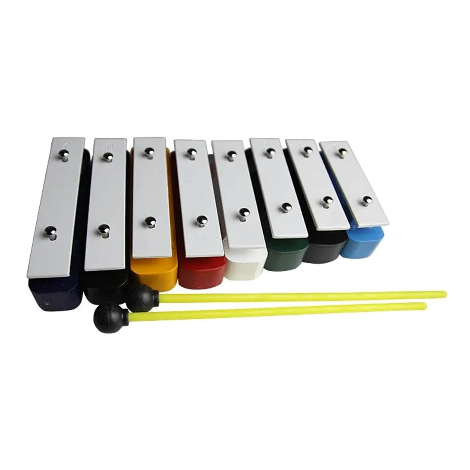 Xilofoni Percussion Kit Xilofono Piastra In Alluminio A 8 Toni E Mattone Sonoro In Legno Con Martello Percussivo