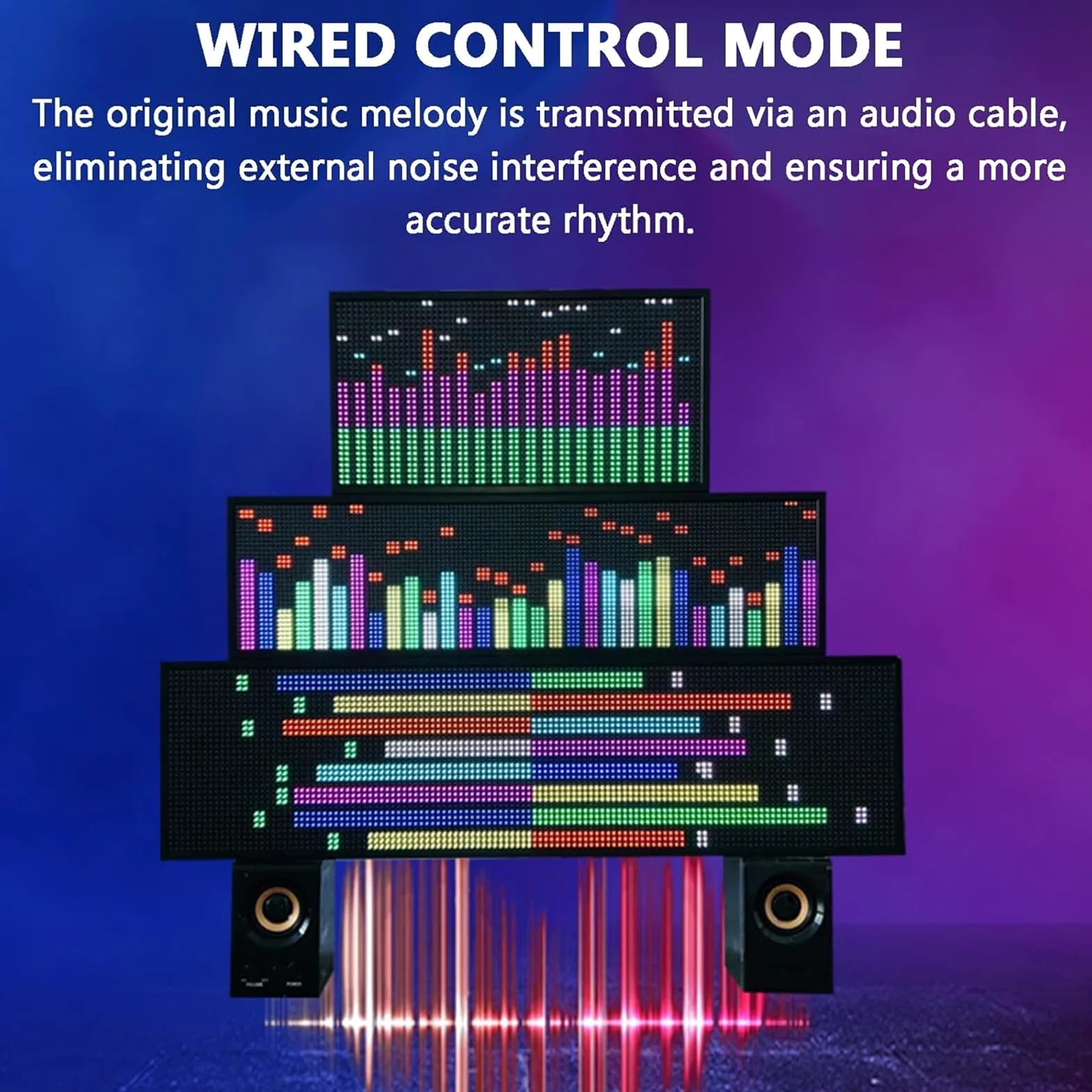 Analizzatore di spettro musicale a LED con telecomando wireless, doppio canale, microfono integrato per feste, studi, sale giochi