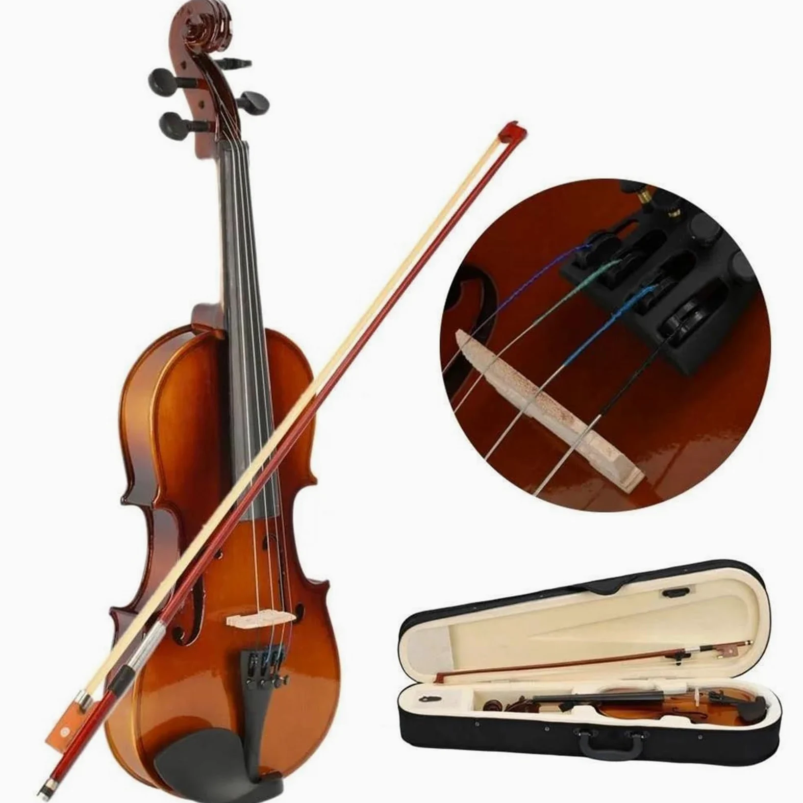 Violino Per Principianti 1/2 Violino Acustico Strumenti Musicali Adatti Ai Principianti Esercitati A Suonare Un Suono Meraviglioso