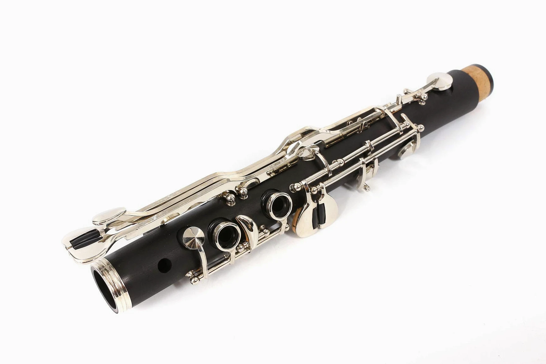 Yinfente Clarinetto professionale in legno di ebanite con chiave sol, piatto, 2 barili, con custodia, accessori per ance (tasto G)