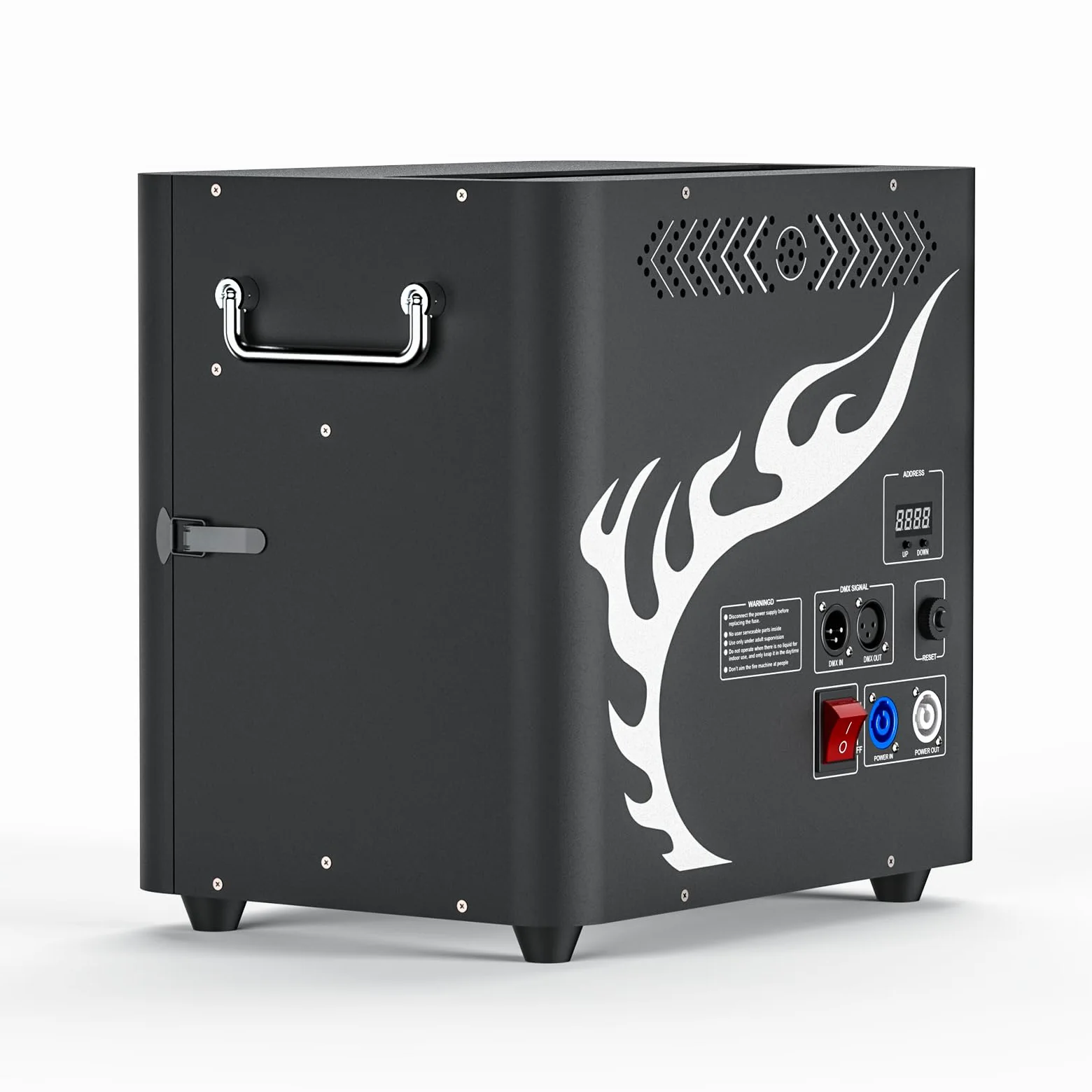 Lanciafiamme, 300 W, proiettore a fiamma Triple Head con accensione a impulsi, controller DMX512, DJ Jet Flame Machine per Natale, Halloween, feste ed eventi sportivi