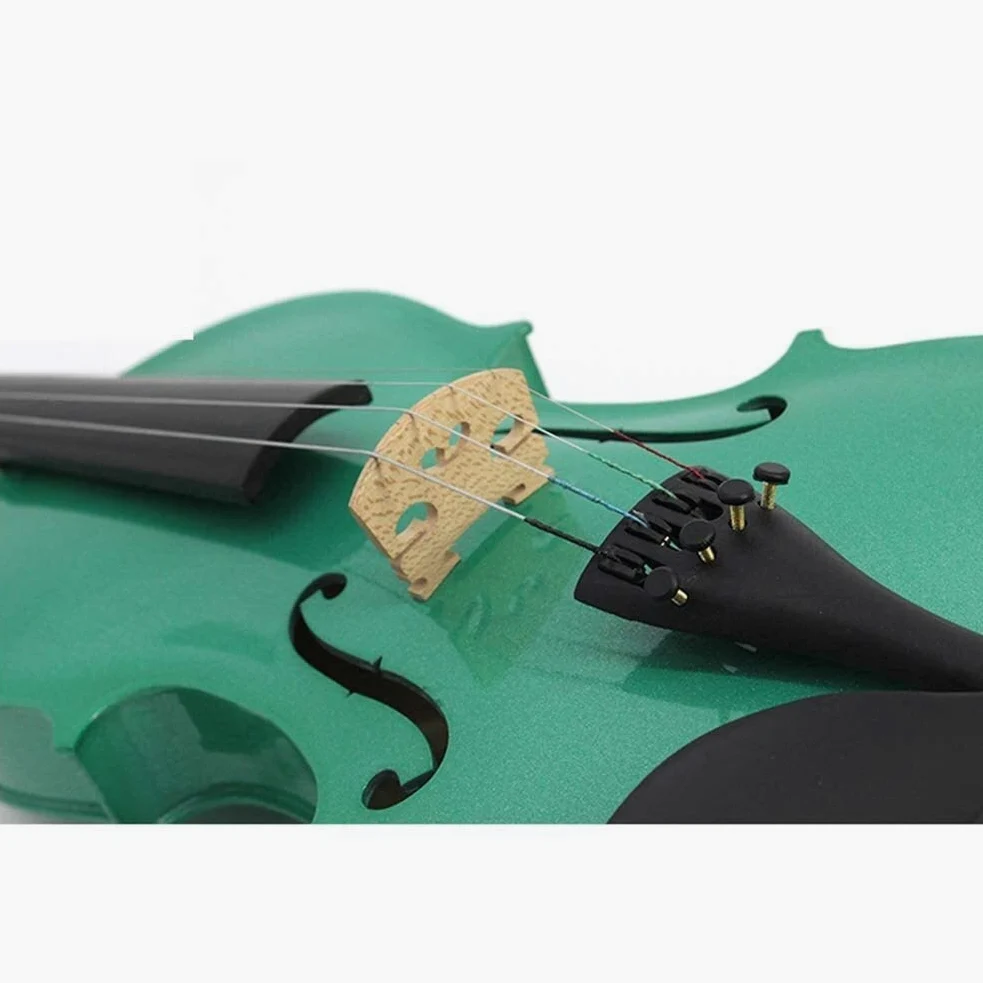 Violino Standard da Studente, per Principianti, Night Splint Green Violino Piastra a Pressione in Tiglio Piano for Studenti Principianti Adulti Studenti Violino Naturale (Size : 1/8)