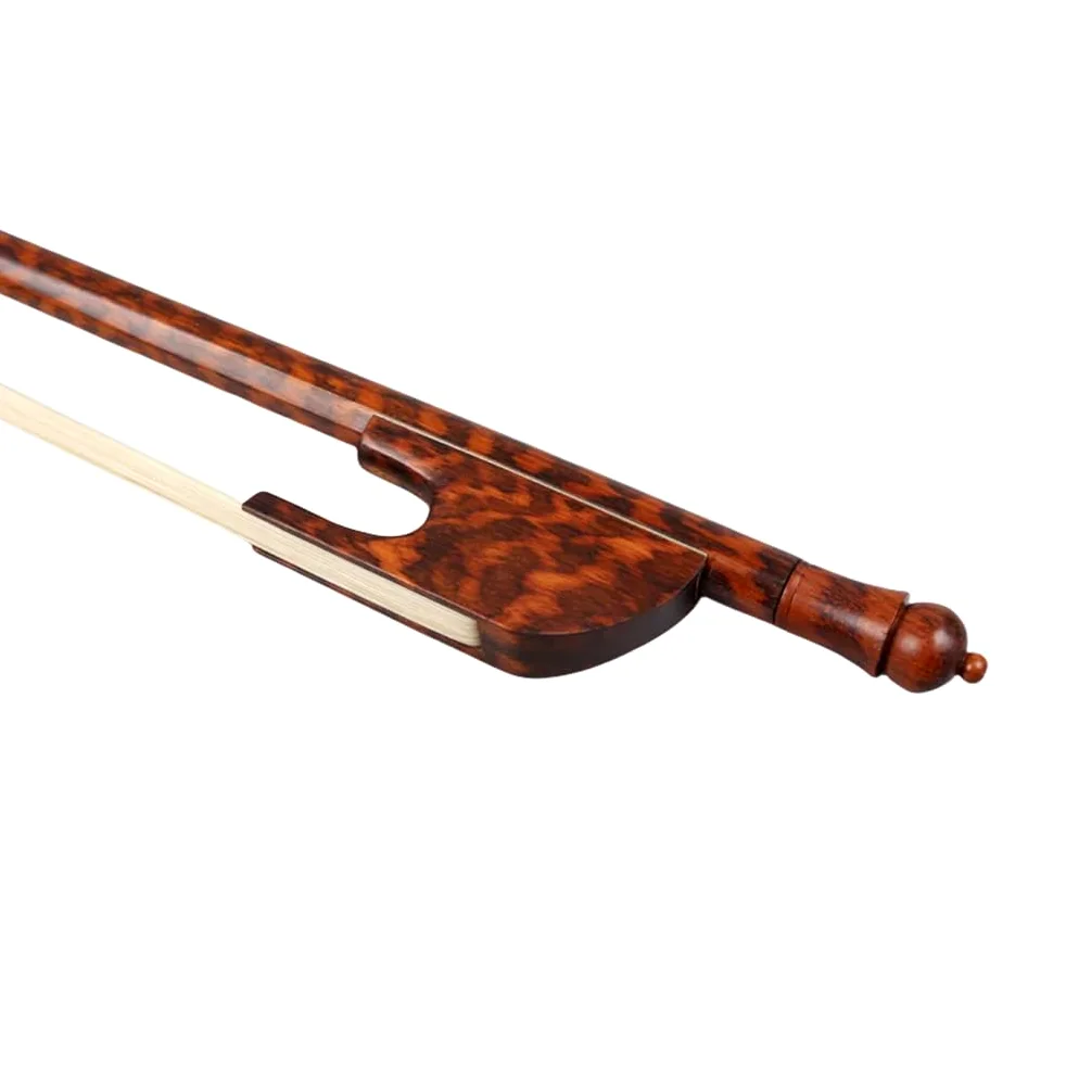 Yinfente - Archetto per violino 4/4 in legno di serpente, stile barocco, legno esterno, arco naturale, pelo di cavallo, equilibrio