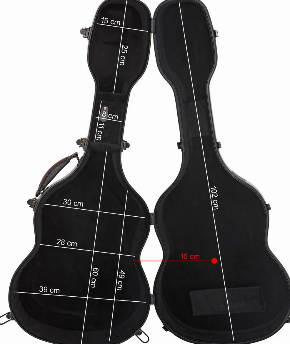 M-Case Sagomata Custodia per chitarra Classica 39” - 4/4 Fiberglass Ultra Light special argento